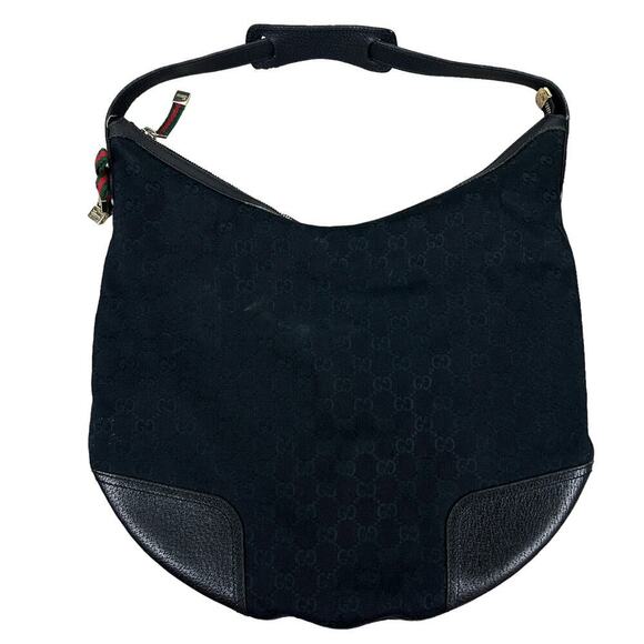 Gucci Black GG Monogram Princy Top Handle Shoulder Hobo Bag - Picture 3 of 9